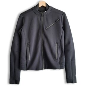 ADIDAS ClimaLite Casual Light Bomber Full-Zip Sporty Zip-Up Jacket Black Sz S